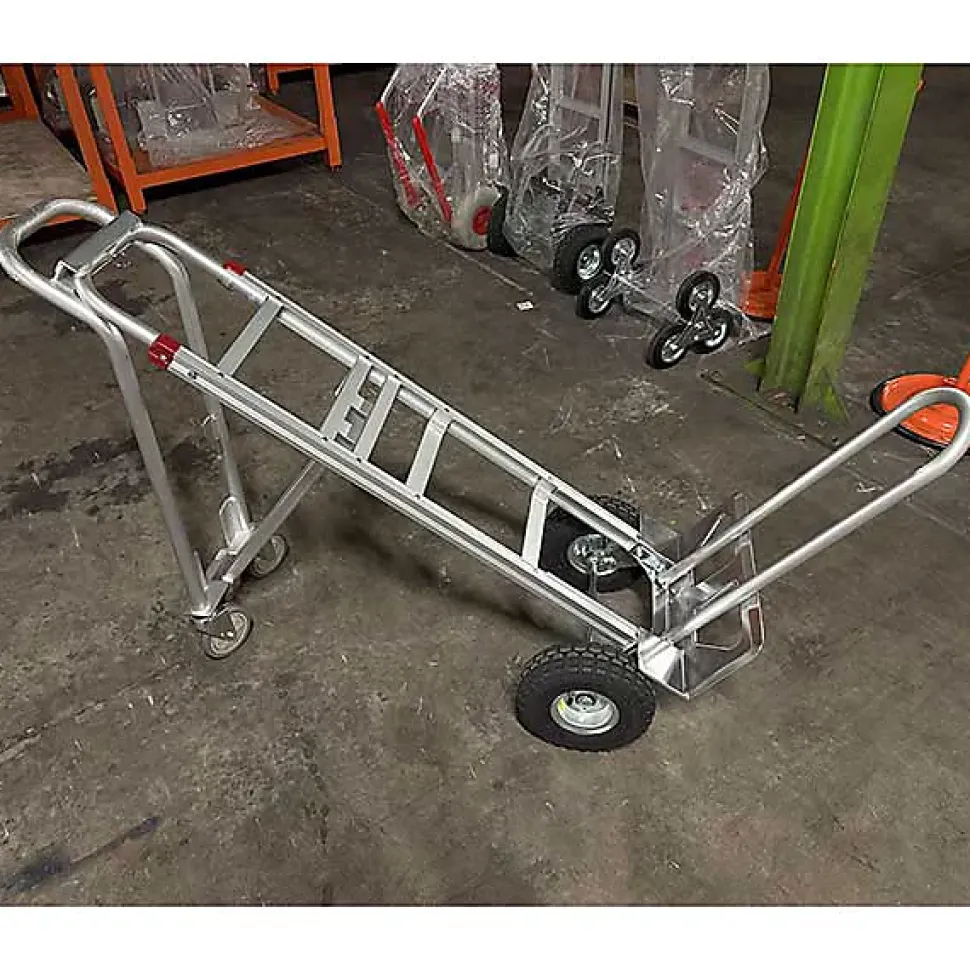 Diable 3 positions aluminium - Charge 250kg / 350kg - Roues gonflables - STC3