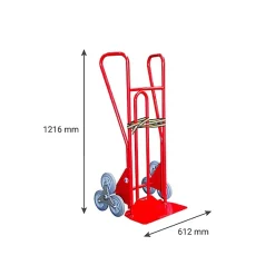 Diable 3 roues charge 250kg - Roues caoutchouc gris non tachant - 810210033