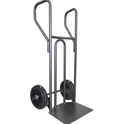 Diable acier charge 250kg - Roues caout. élast. noir silencieux - DVPF1-RSN