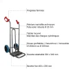 Diable acier charge 250kg - Roues pneumatiques - DVPO-RG-BR