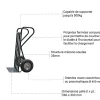 Diable acier charge 500kg BTP - Roues pneumatiques - 810007204