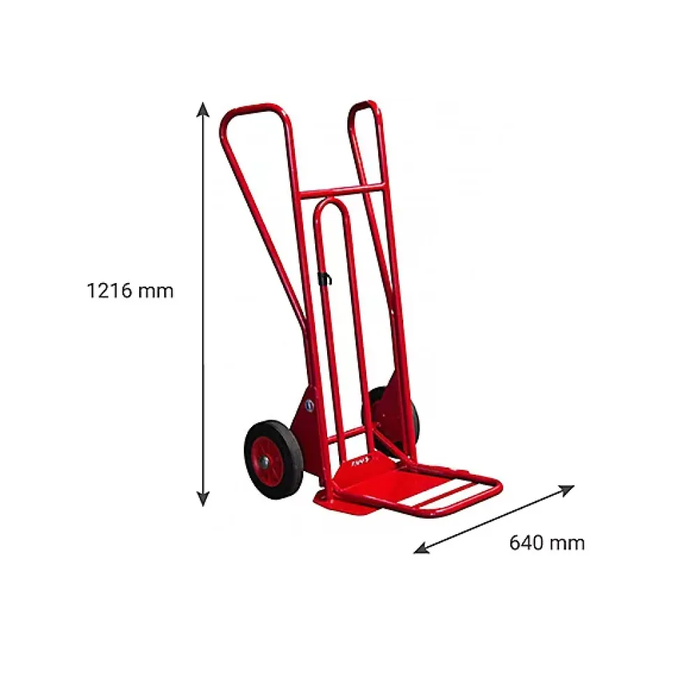 Diable bavette pliante et fixe 250kg - Roues pneumatiques - 810212021