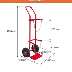 Diable bouteille de gaz tout terrain - Charge max 200kg - 810000149