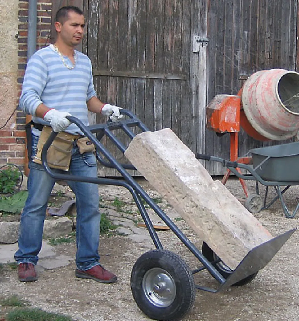 Diable charge lourde à roues caoutchouc - Pelle 560x300mm - Charge max 400kg - 810009634