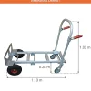 Diable chariot aluminium - Charge 250kg / 350kg - Roues increvables - STC2-RINC