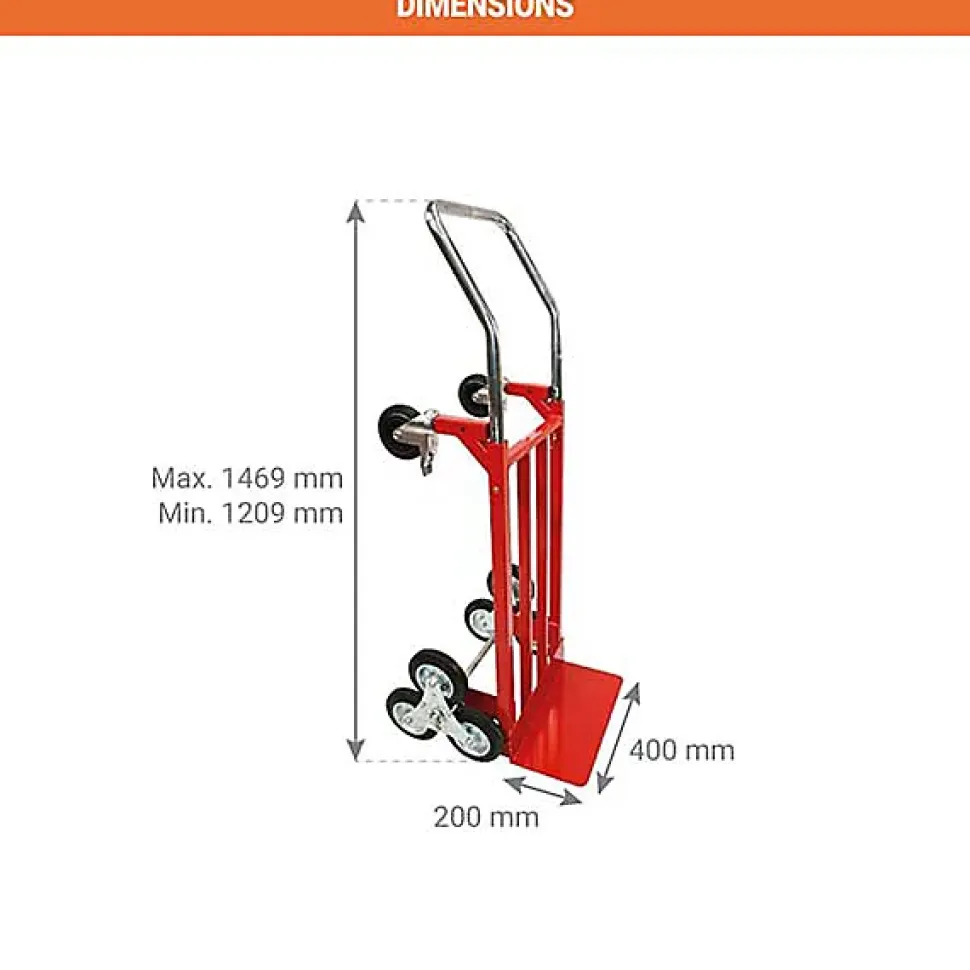 Diable chariot roues étoiles - Charge max 300kg - 219468/ETOILES