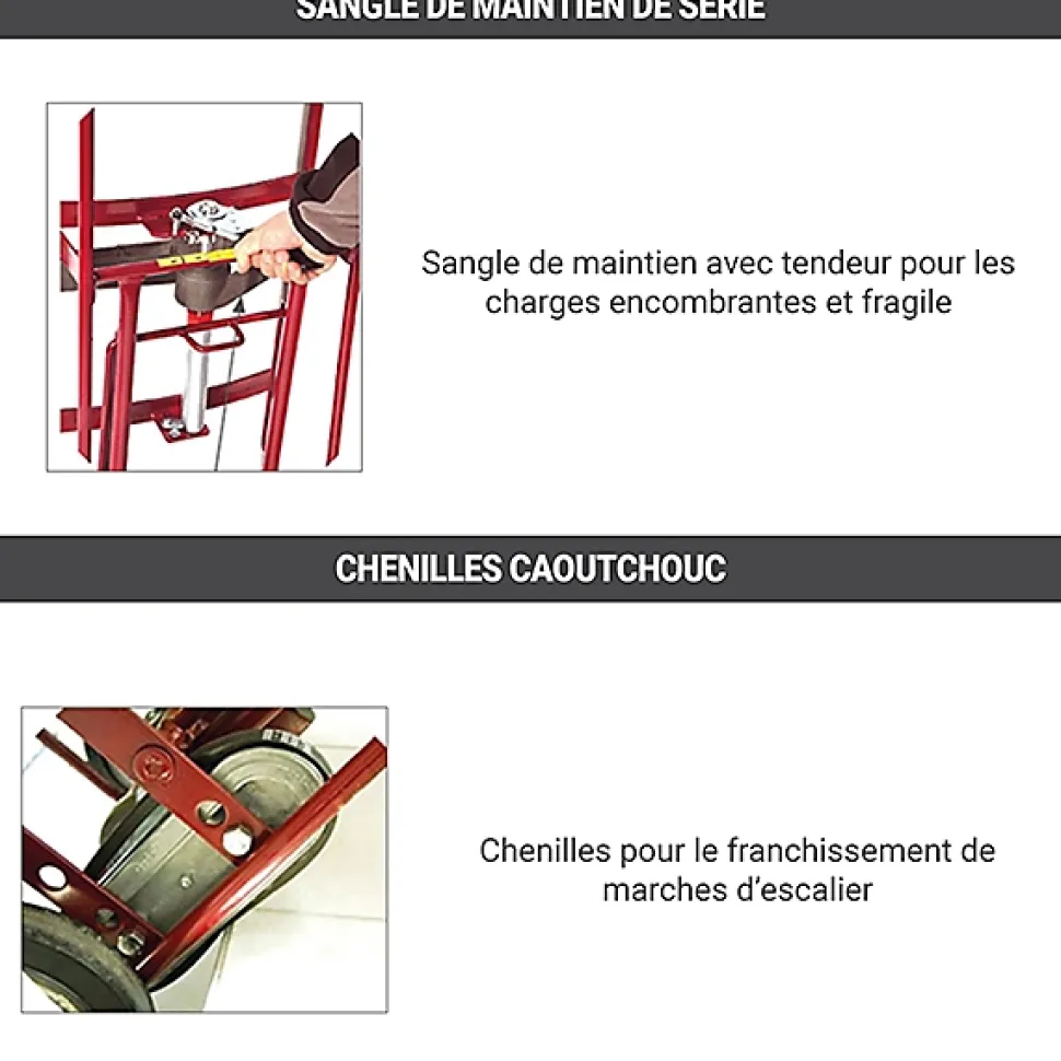 Diable de déménagement - Charge fragile 400kg - FM40