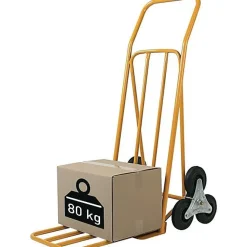 Diable d'escalier en tube d'acier 2x 3 roues charge 100 kg