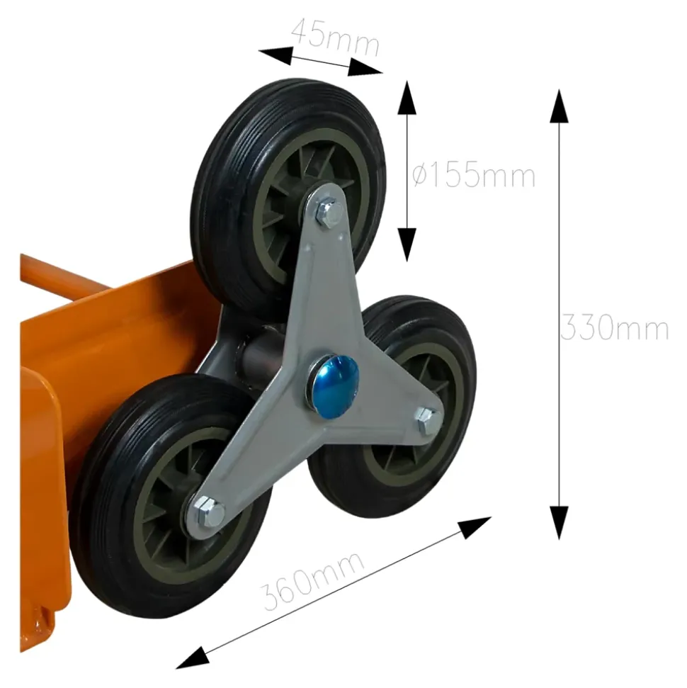Diable pliable 2 x 3 roues Magnusson charge max 120 kg