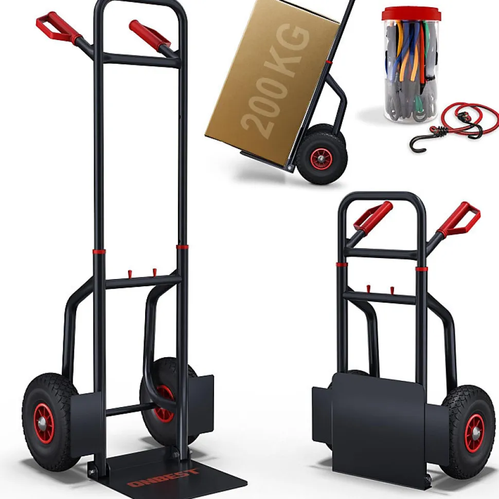 Diable pliable Chariot de transport charge max.200kg Hauteur réglable