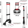 Diable pliable FISHTEC Léger Télescopique - Charge garantie 60 kg