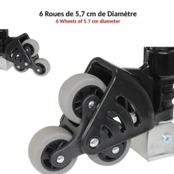 Diable pliable FISHTEC Léger Télescopique - Charge garantie 60 kg