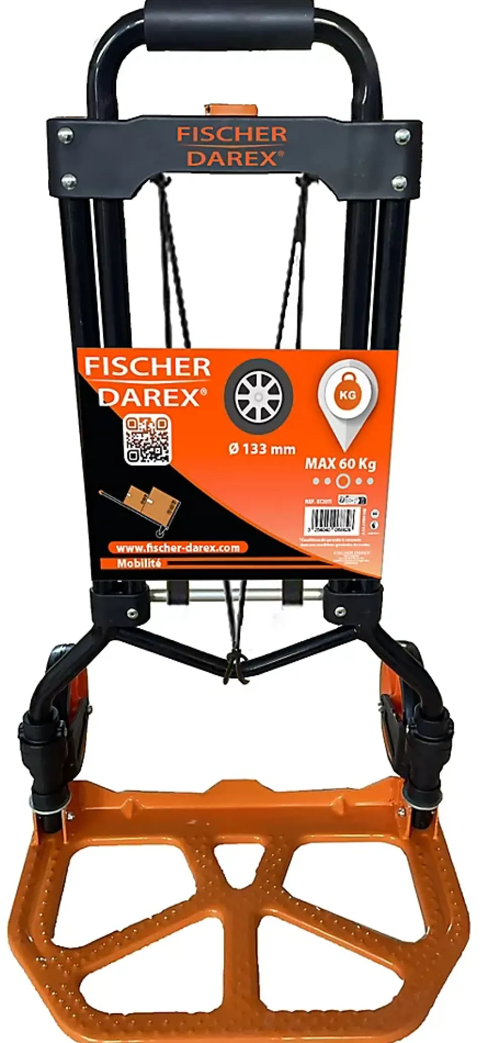 Diable pliant Fischer Darex noir 60kg max