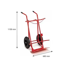Diable porte bouteille 2 places - Roues pneumatiques - DBAB31GON
