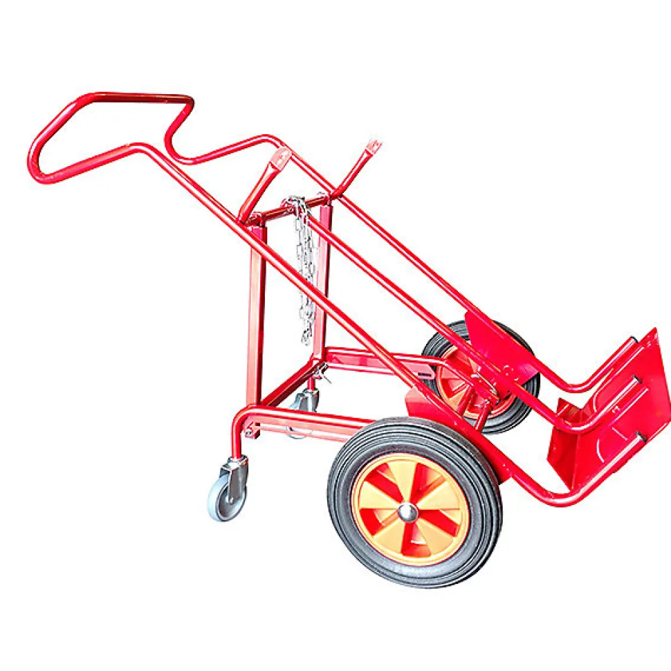 Diable porte bouteille basculable - 2 grandes bouteille - roues pneumatiques - 810007958