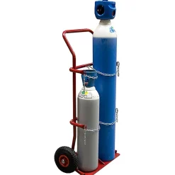 Diable porte bouteille pour poste à souder - 2 bouteilles - Roues pneumatiques - 810000152