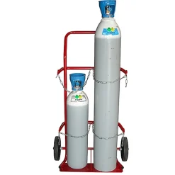 Diable porte bouteille pour poste à souder - 2 bouteilles - Roues pneumatiques - 810000152