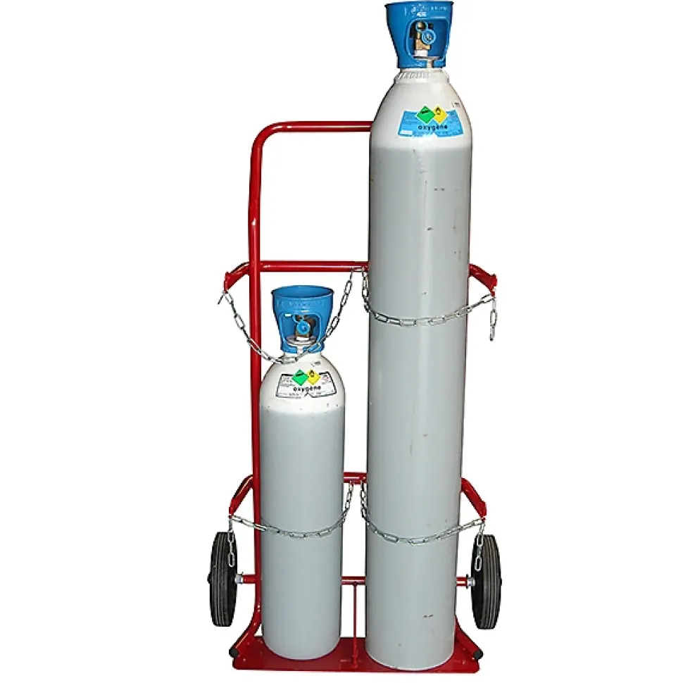 Diable porte bouteille pour poste à souder - 2 bouteilles - Roues caoutchouc - 810000151