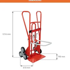 Diable porte chaises avec poignées fermées - Roues en caoutchouc - 810005345