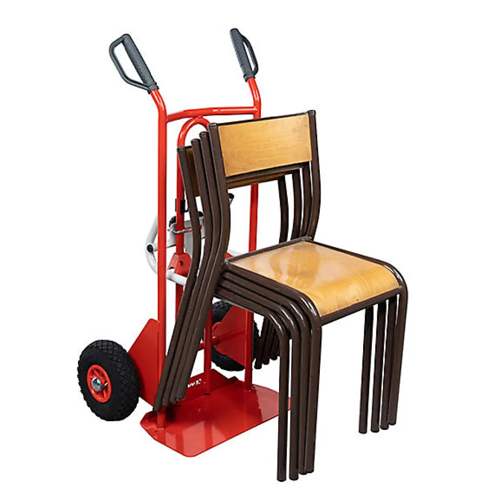 Diable porte chaises avec poignées fermées - Roues en caoutchouc - 810005345