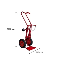 Diable porte-bouteille basculable - 1 grande bouteille B20 / B40 / B50 / B84 - Roues caoutchouc - 810007962