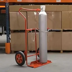 Diable porte-bouteilles pour chantier - 2 bouteilles - Roues pneumatiques - 810007928