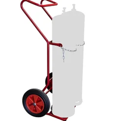 Diable porte-bouteilles pour chantier - 2 bouteilles - Roues pneumatiques - 810007928