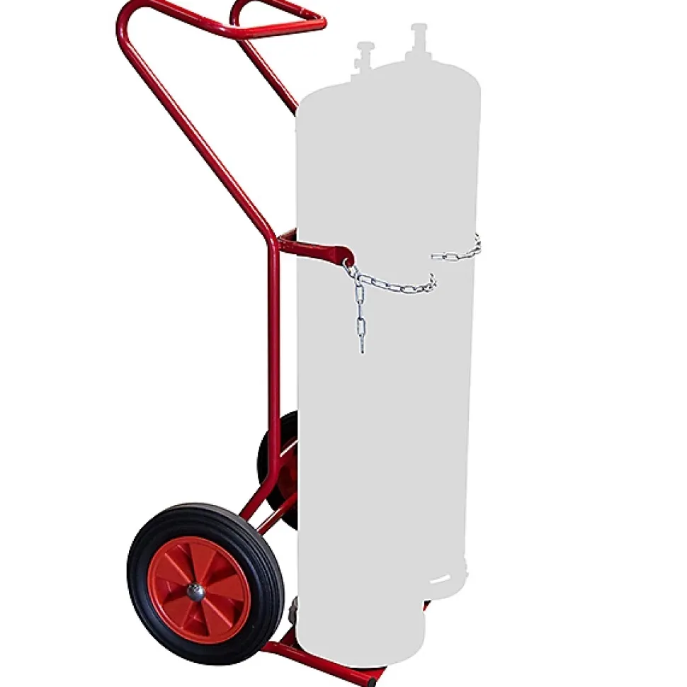 Diable porte-bouteilles pour chantier - 2 bouteilles - Roues caoutchouc - 810007956