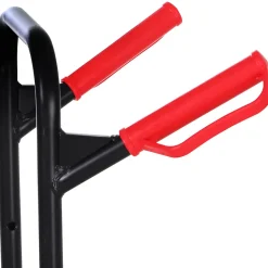 Diable pour escalier 6 roues diable repliable extensible 150 Kg - chariot pliable acier noir rouge