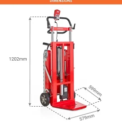 Diable pour escalier électrique - Pelle 579x348mm - Charge 200kg - BUD200