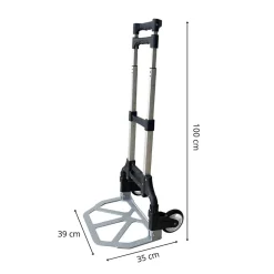 Diable transport télescopique léger - Aluminium - 50 Kg