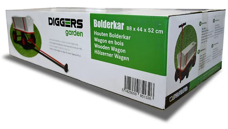 DIG121 - Diggers chariot de plage 88x44x52 cm bois