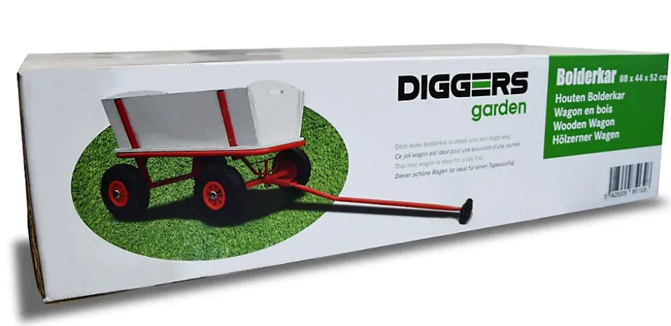 DIG121 - Diggers chariot de plage 88x44x52 cm bois