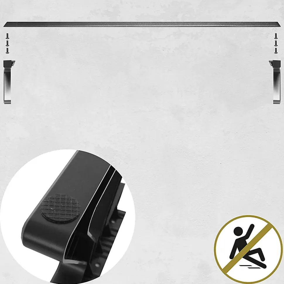 DM06-1 BK Rehausseur d'écran 62 x 30 cm Support pour moniteur Rehausse de 13,5 cm Espace ergonomique Rangement Duronic