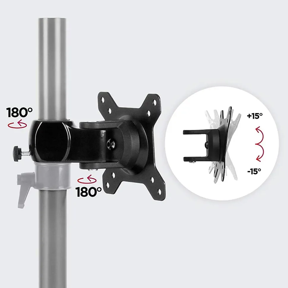 DM35 HEAD Tête VESA 75 100 pour bras de moniteur Permet d'ajouter un écran ou accessoire supplémentaire Duronic