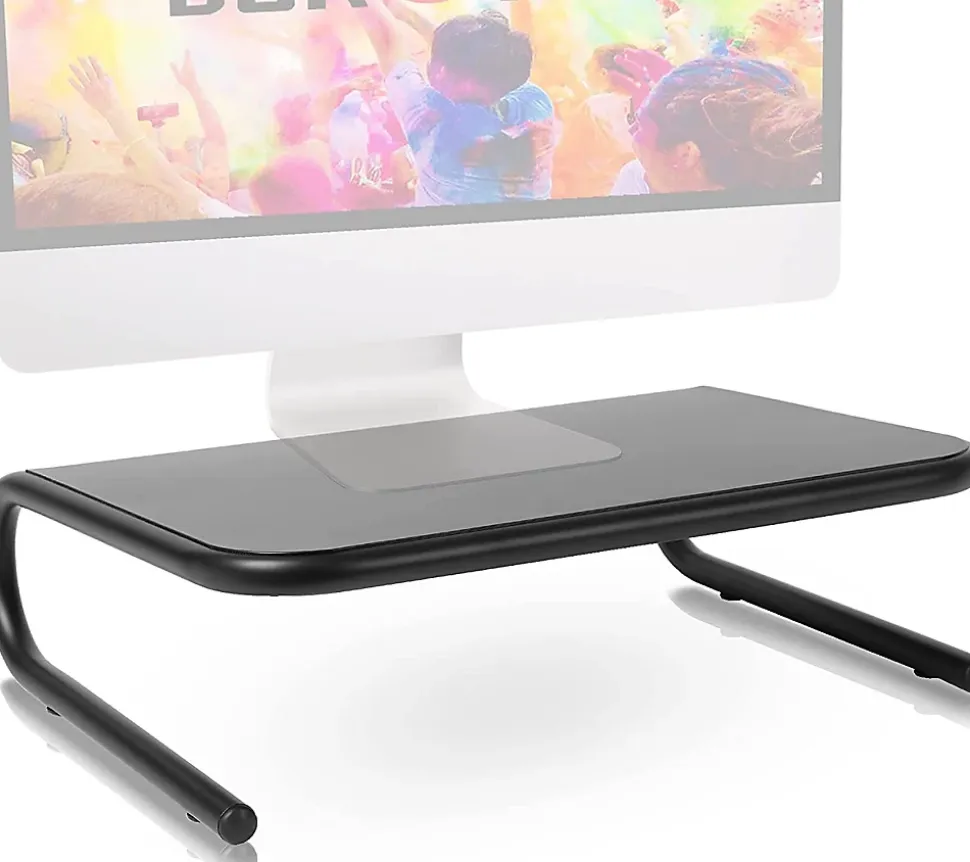 DM071 Rehausseur pour moniteur 24 x 35 cm Support d'écran Charge max 10 kg Hauteur 11 cm Espace de travail organisé Duronic