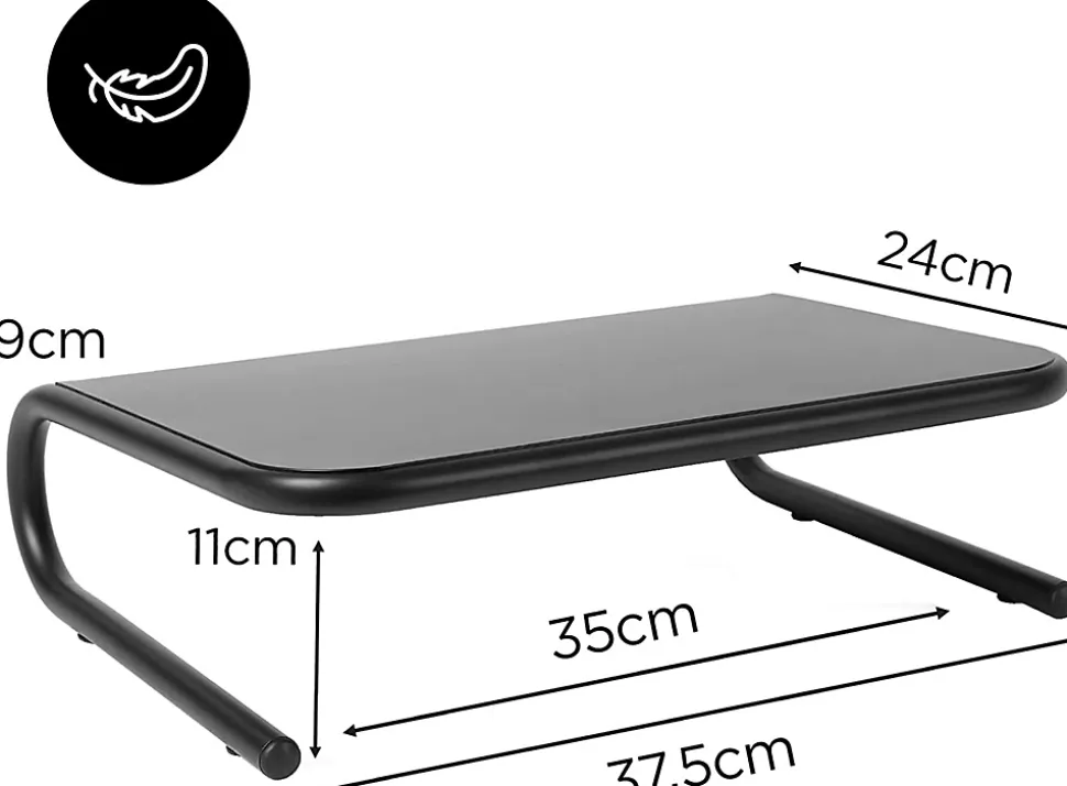 DM071 Rehausseur pour moniteur 24 x 35 cm Support d'écran Charge max 10 kg Hauteur 11 cm Espace de travail organisé Duronic