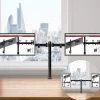DM152 Support 2 écrans PC à pince pour bureau Bras de moniteur Rotatif Inclinable Pivotant Compatible VESA 75 100 Duronic