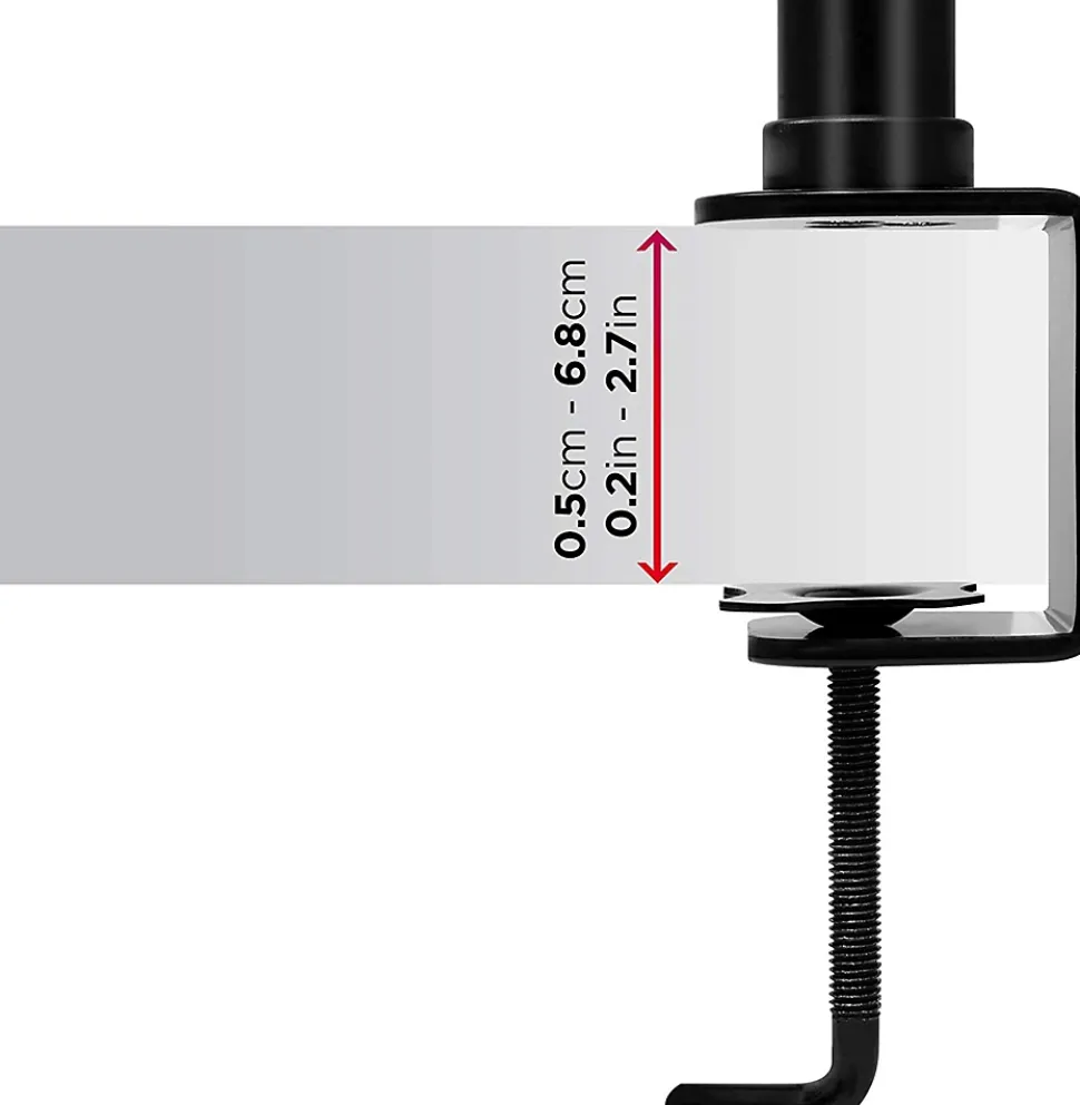 DM152 Support 2 écrans PC à pince pour bureau Bras de moniteur Rotatif Inclinable Pivotant Compatible VESA 75 100 Duronic