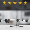 DM753 Support 3 écrans PC sur socle pour bureau Bras de moniteurs Rotatif Inclinable Pivotant Compatible VESA 75 100 Duronic