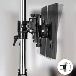 DM754 Support 4 écrans PC sur socle pour bureau Bras de moniteurs Rotatif Inclinable Pivotant Compatible VESA 75 100 Duronic
