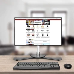 DM751 Support écran PC sur socle pour bureau Bras de moniteur Rotatif Inclinable Pivotant Compatible VESA 75 100 Duronic
