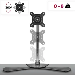DM751 Support écran PC sur socle pour bureau Bras de moniteur Rotatif Inclinable Pivotant Compatible VESA 75 100 Duronic