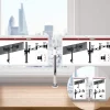 DM252 WE Support 2 écrans PC à pince pour bureau Bras de moniteur Rotatif Inclinable Pivotant Compatible VESA 75 100 Duronic
