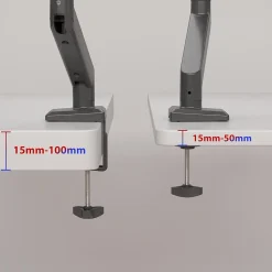 DM6A1 Support écran PC à pince Bras de moniteur Rotatif Inclinable Pivotant Charge max 9 kg Compatible VESA 75 100 Duronic