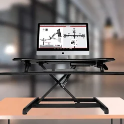DM05D16 Poste de travail assis debout 66 x 42 cm Hauteur ajustable de 12 à 43 cm Charge max 10 kg Duronic