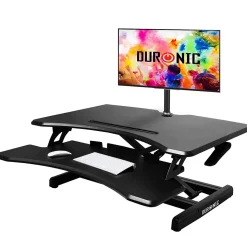 DM05D16 Poste de travail assis debout 66 x 42 cm Hauteur ajustable de 12 à 43 cm Charge max 10 kg Duronic