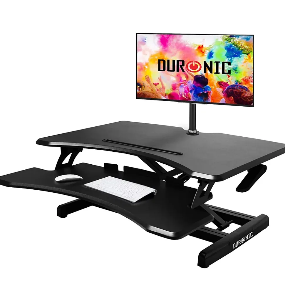 DM05D16 Poste de travail assis debout 66 x 42 cm Hauteur ajustable de 12 à 43 cm Charge max 10 kg Duronic