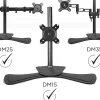 DM75D STAND Socle pour support d'écran et bras de moniteur Alternative à la pince de fixation ou au grommet Duronic