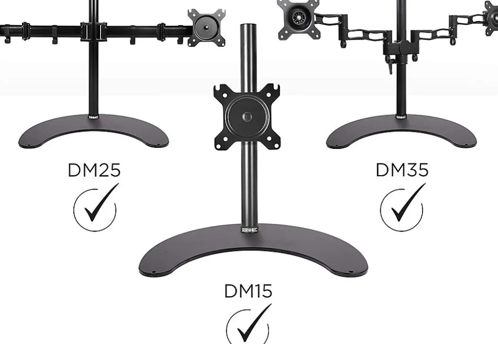 DM25D STAND Socle pour support d'écran et bras de moniteur Alternative à la pince de fixation ou au grommet Duronic